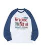 ODDSTUDIO Very Close Raglan Oversized Long Sleeve - White Melange/Blue