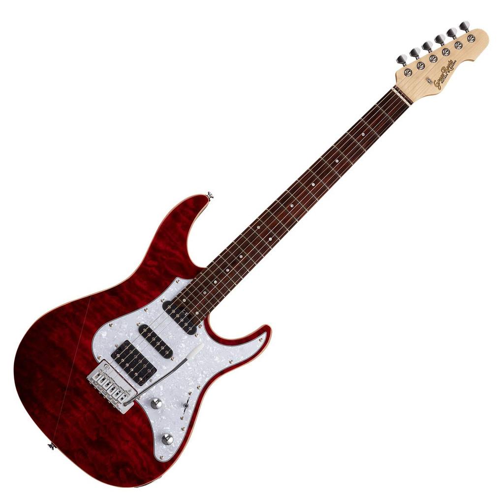 GrassRoots STR Electric Red G-SN-CTM Guitar, See-Through