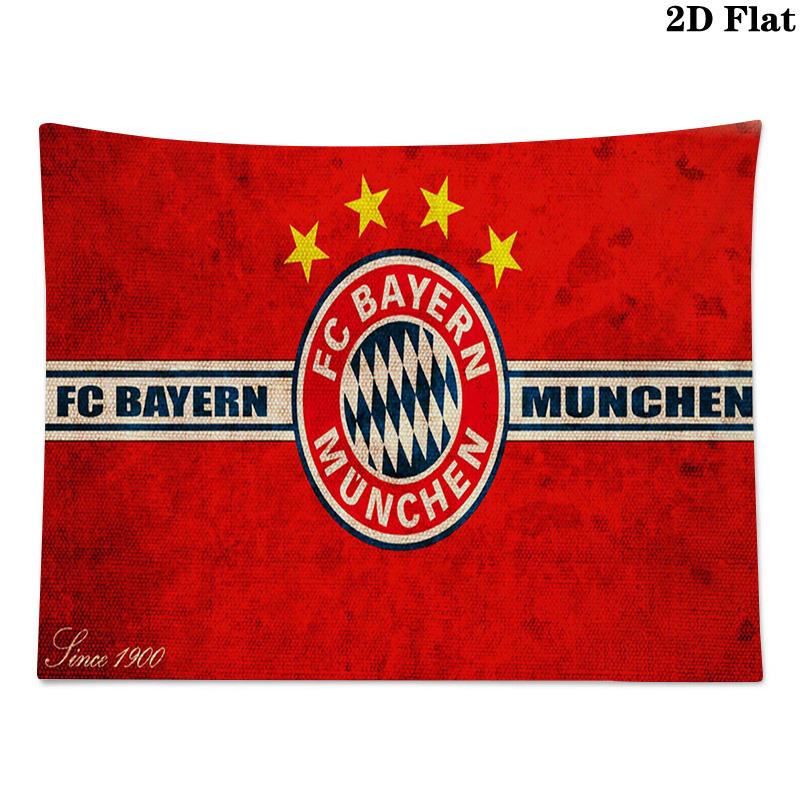 FC Bayern Munich Logo Wall Tapestry Aesthetic Wall Hanging Printed Fabric Blanket Decorative Tapestries for Bedroom Living Room Home Decor