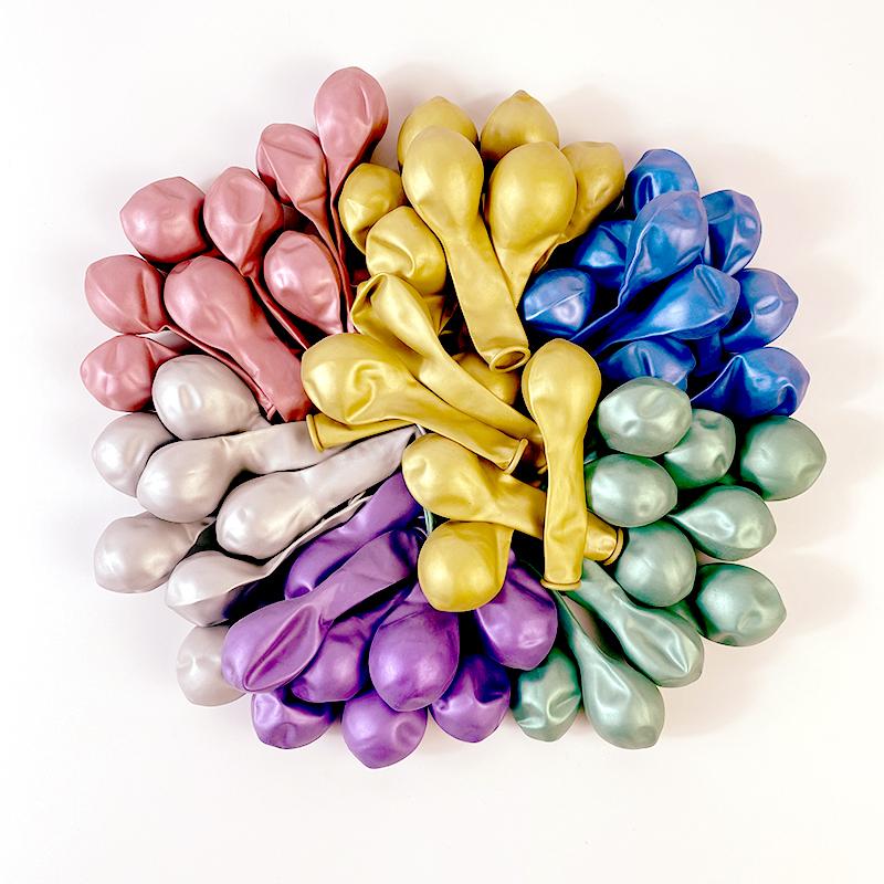 Metal 5-12Inch Chrome Balloon Birthday Party Wedding Decoration Globos Silver Gold Red Blue Purple Metallic Balloons Supplie