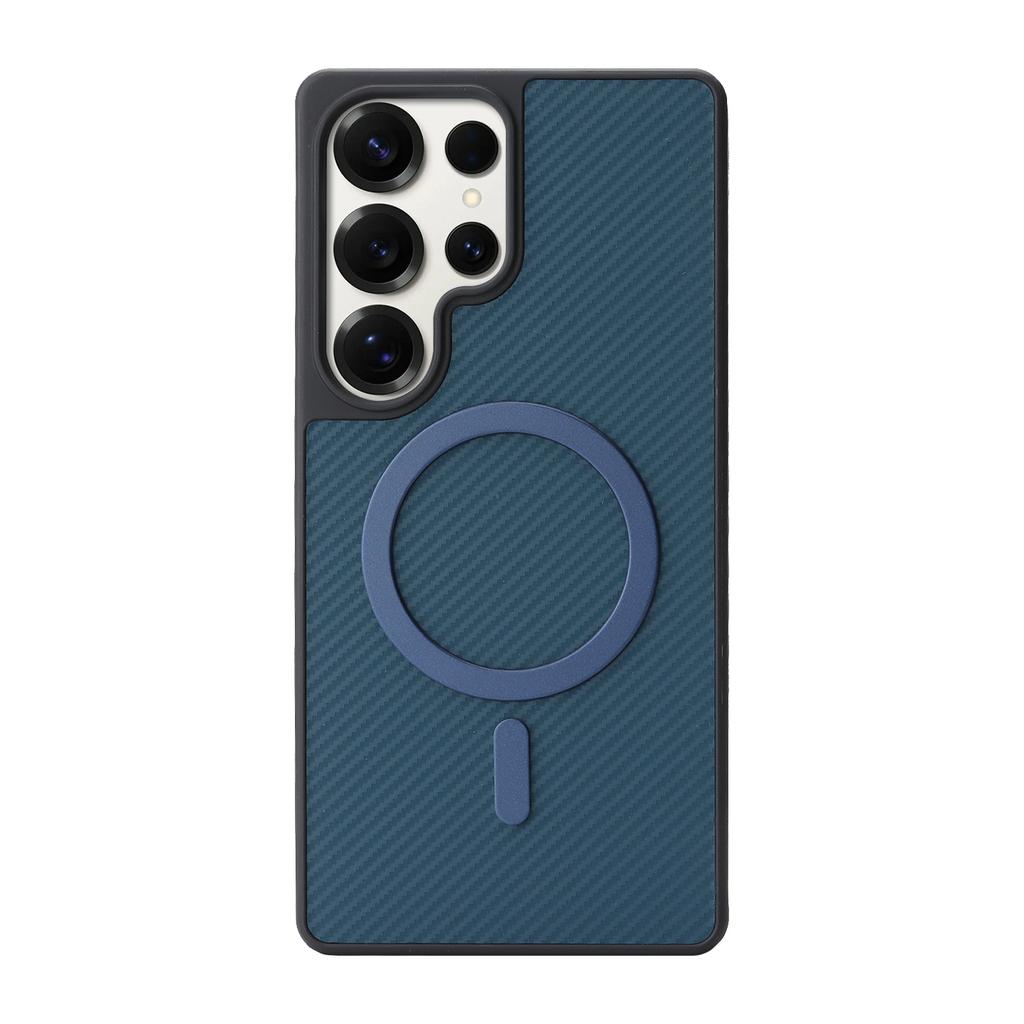 Carbon Fiber Magnetic Case For Samsung Galaxy S26 S25 S24 S23 Ultra Plus for Magsafe Wireless Charging Shockproof Frosted Cover