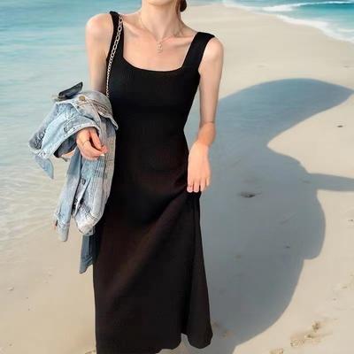 Strickkleider mit Neckholder-Taille für Damen im Herbst und Winter