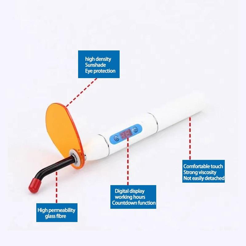 Bezprzewodowa Stomatologiczna Lampa Polimeryzacyjna Ręczna Ustna Światłoczuła Lampa Polimeryzacyjna Stomatologiczna Lampa do Pieczenia Światłem Niebieskim do Licówek