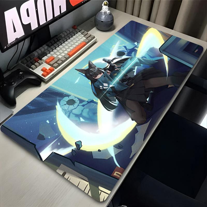 Large Mousepad x Hoshimi Miyabi Zenless Zone Zero Mouse Pad Keyboard Extended Carpet Gaming Accessories Anime Desk Mat Rug