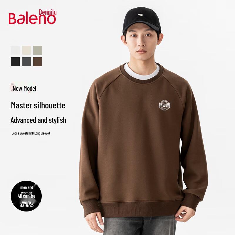 

Baleno Men s Heavyweight Raglan Round Neck Sweatshirt
