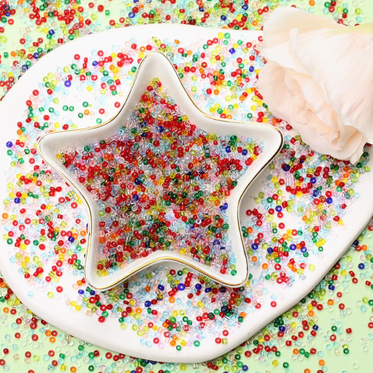 

около 5000 шт. круглые прозрачные 75 г «сделай сам» для изготовления ювелирных изделий из бисера 2 мм ожерелье браслет кулон