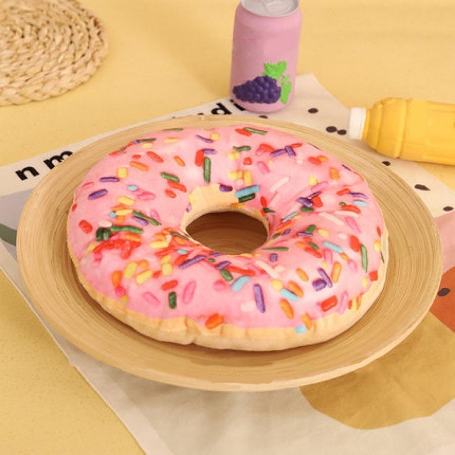 1 Stück Haustier Donut Hundespielzeug Quietschendes Haustier Zähne Reizspielzeug Für Hund Interaktives Zubehör Hund Geburtstagsparty Zubehör