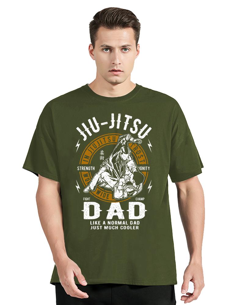 

Jiu Jitsu Dad Fathers Day Classic T-Shirt For Male Martial Arts Clothing Oversized Tshirt O-Neck Fitness T Shirt Cotton Tops 4XL