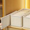 Bedroom Cotton Linen Underwear Organizer Storage Box for Socks Scarves and Intimates Travel Friendly Lingerie Holder
