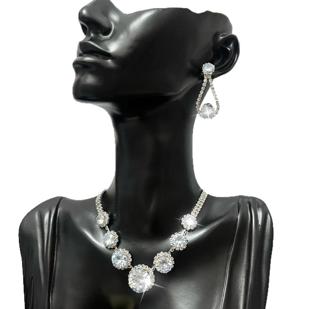Two-Piece Set Of Zircon Necklace Women'S Light Luxury Niche Collarbone Chain High-Grade Temperament Neck Chain Accessories