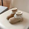 Mädchen Prinzessin Baumwollstiefel Süße Winter Kinderstiefel Elegante Spitze Rüschenkante Kinder Mode Lässige Stiefeletten Vielseitig