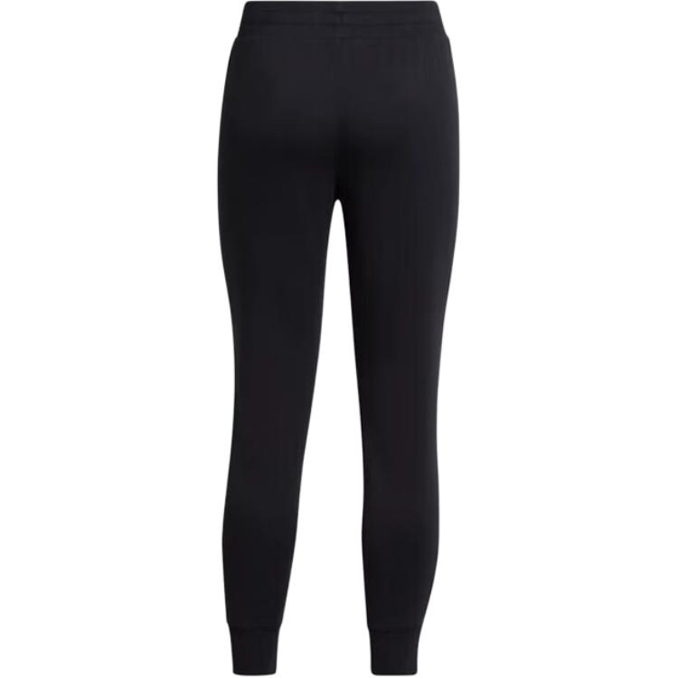 Under Armour Štýlové Ležérne Jednofarebné Jednoduché Šnurovacie Stredne Vysoký Pás Pletené Športové Nohavice Dámske spodky Čierna 1387225-001