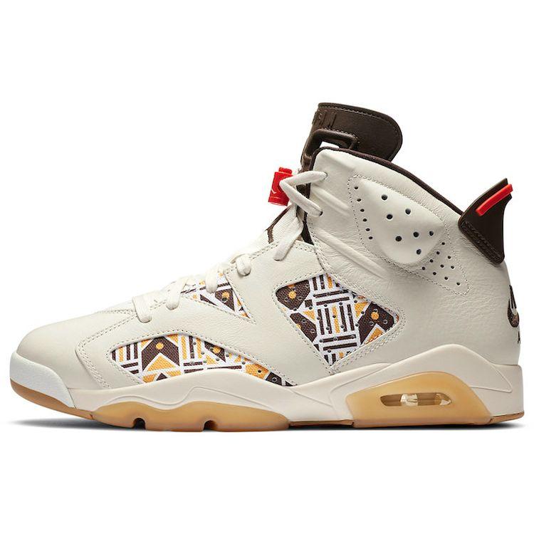 

Air Jordan 6 Retro Quai 54 - Мужские кроссовки Sail Gum Cream Total-Orange Gum-Light Brown CZ4152-100