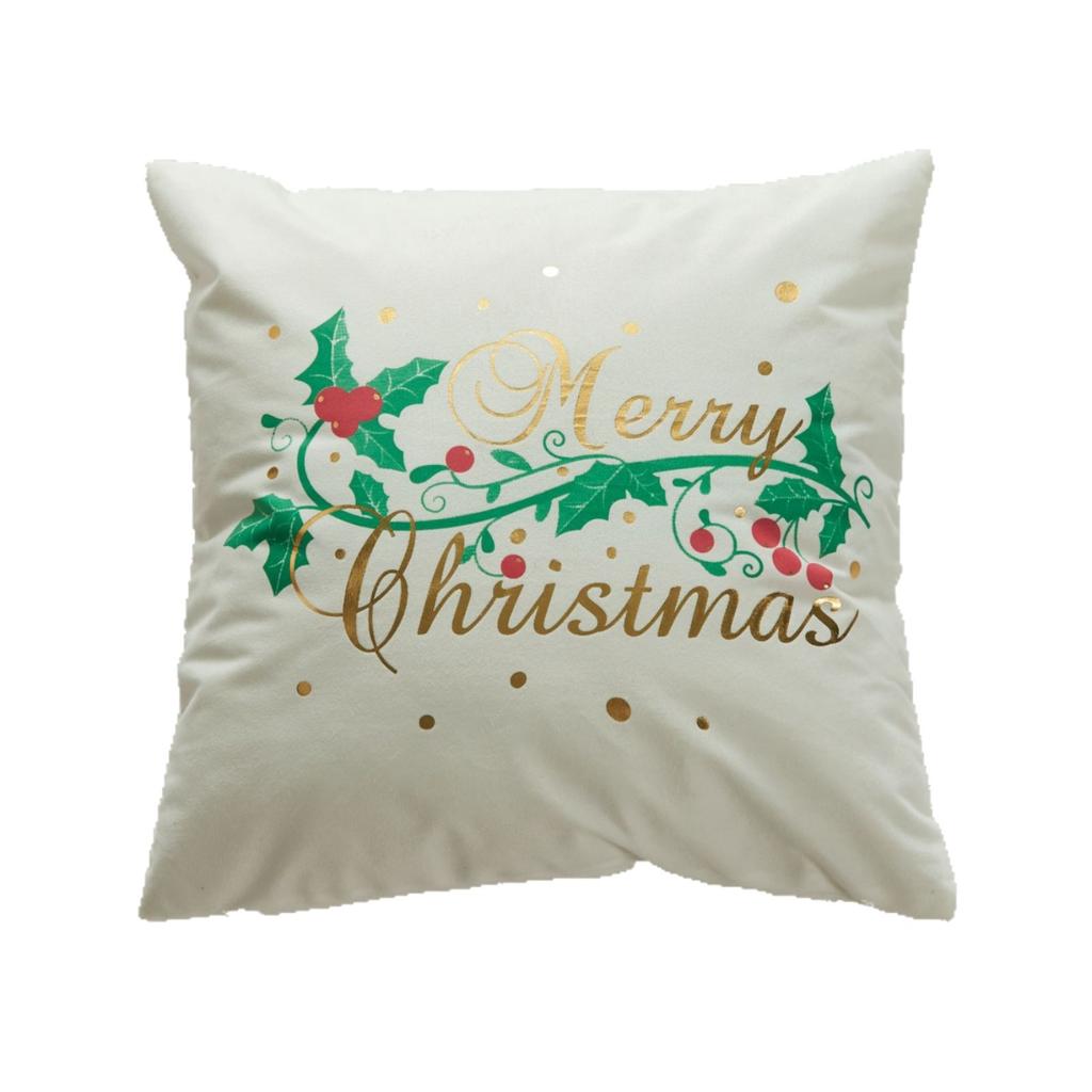 Christmas Atmosphere Bronzing Craftsmanship Festive Feel Pillow Cover Fabric Soft and Comfortable Home Sofa Pillow Bedside Cushion