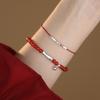 Unique Design S925 Sterling Silver Beads Red Rope Bracelets Jewelry for Women Girls Gift Accessories YB-XY-865