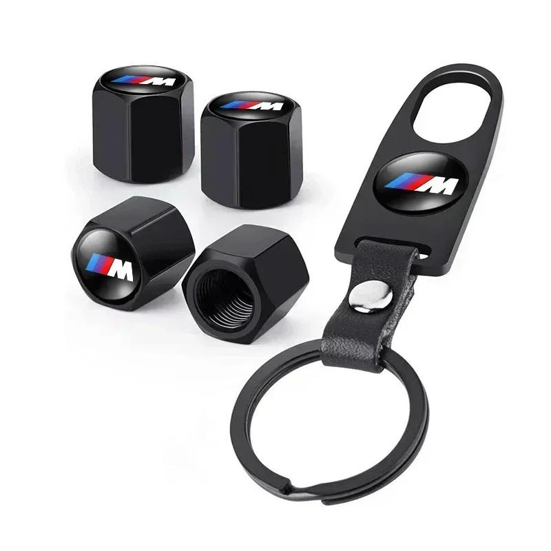 

Car Styling Keychain Key Ring with Auto Tire Valve Caps Tyre Dust Cap For BMW E84 E87 X5 E70 F25 E90 E91 F01 F02 E60 E61 F10 F15