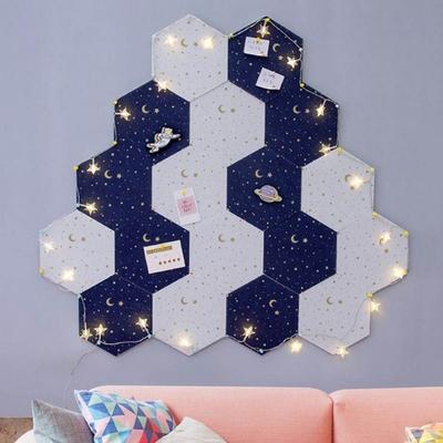 Hexagon Felt Board Tiles Self Adhesive Wall Bulletin Boards Felt Memo Board Notice Board For Home Office Classroom Wall Decal