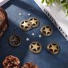 10 stk Stjerner Utstanset Dekorspenne Rund Vintage Metall Nagle Spenne Erstatning Støpte Conchos DIY Lærhåndverk