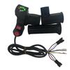Four-Light Throttle Twist Grip with Three-Speed Digital Display for Electric Bikes