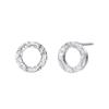 St. Delan Women's Geometric Stainless Steel Round Stud Earrings