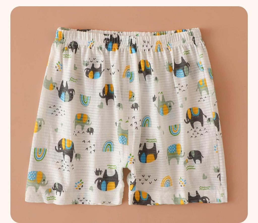 Sommer-Baumwoll-Pyjamashorts für Kinder im Alter von 1-7 Jahren: Leichte Freizeithose für Strand und Sport