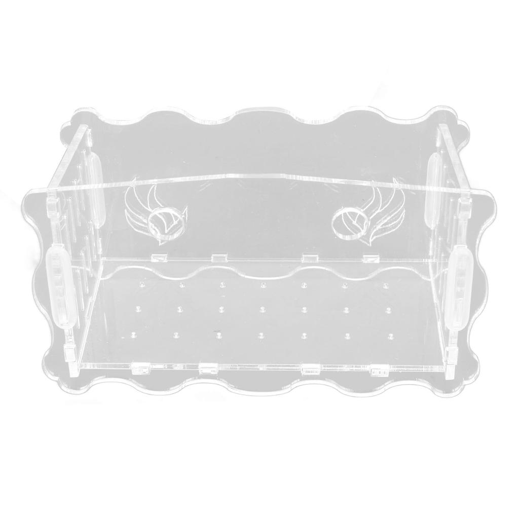 Pflanzbecher Acryl Transparent Durchlässiges Loch Sicher Blumentopf mit Saugnapf für Fische