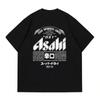 T-shirt Birra Giapponese Estiva Unisex e Wounisex Abbigliamento Senza Genere con Stile Retro Americano Vestiti Larghi Casual a Maniche Corte