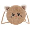 Adorable Mini Sac Tissé Chat Pour Filles Accessoire Élégant Pour Tout-Petits Couleurs Vives