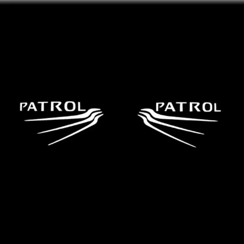 2 Pièces Lumière d'Accueil de Porte de Voiture à Logo LED Pour Patrol Y62 2010-2021 Accessoires Auto Projecteur Laser Emblème Ombre Lumière de Voiture