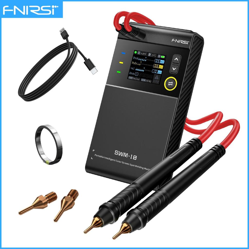 FNIRSI SWM-10 Saldatrice a Punti Portatile a Batteria Mini Saldatrice Fai-da-te Strumento di Saldatura per Pacco Batteria 18650 5000mAh Saldabile 0,25 mm
