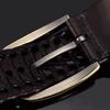 Woven Causal Leather Belt For Jeans Pants Match For Any Outfit Adjustable Woven Elegant And Attractive Premium Leather, Black