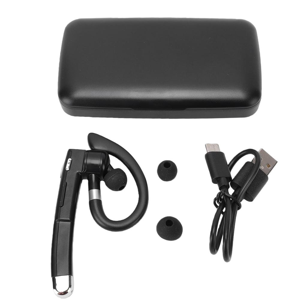 Bluetooth Headset Wireless 6.1 Earpiece Single Ear Headphone for Trucker Business 180 Degree Rotatable Al Translation 2
