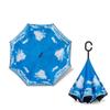 JPZYLFKZL Free Style Creative Long Shank Double Layer Inverted Umbrella Windproof Reverse C-Hook Male Golf Umbrella Reverse