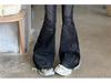 Women's Water-Washed Micro-Flare Jeans - Hot Girl Style, Slim Fit, Body-Shaping, Trendy INS Fashion, Draped Horseshoe-Shaped Long Pants.
