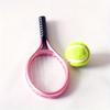 2pcs Creative Doll Tennis Racket Set with Balls  Miniature Sports Equipment for Dollhouses Decor