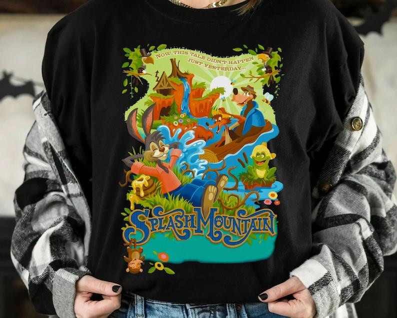 Disney Splash Mountain Characters Vintage Caroon Shirt, Magic Kingdom WDW Holiday Unisex T-shirt Family Birthday Gift Adult Kid Toddler Tee 140