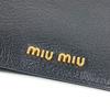 MIUMIU 5MD001 Business Card Holder Pass Case logo Bifold Stationery Card Case