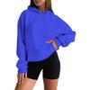 Fashion Hooded Sweatshirt for Women Oversized Drop Shoulder Long Sleeve Solid Color Sweatshirt