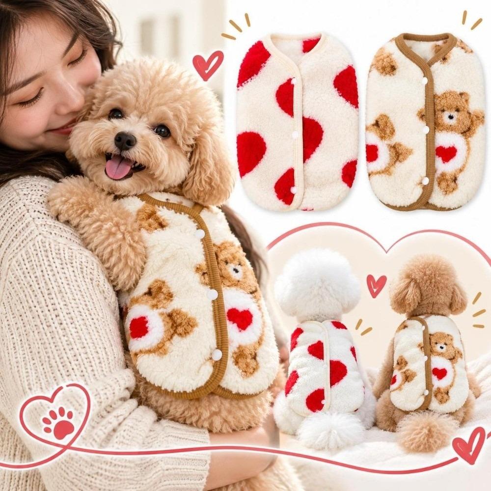 Easy Wear Pet Fleece Sweater Thick Warm Thick Pet Sweater New Dog Warm Clothes  Cold Weather