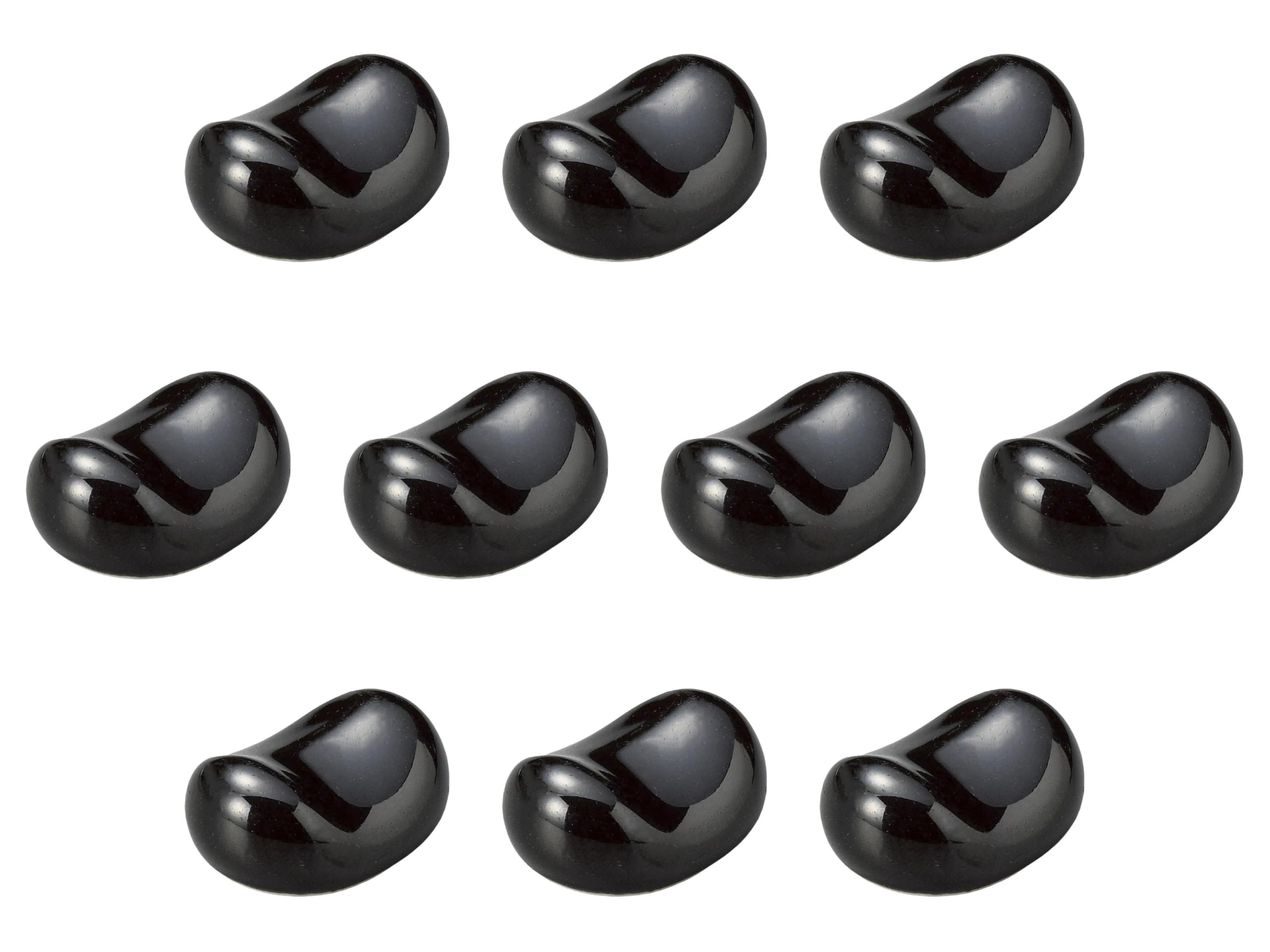 

Set of 10 Black Mini Bean Chopstick Rests x Chopstick Rests Setomonohonpo [3 2.1cm] чёрный