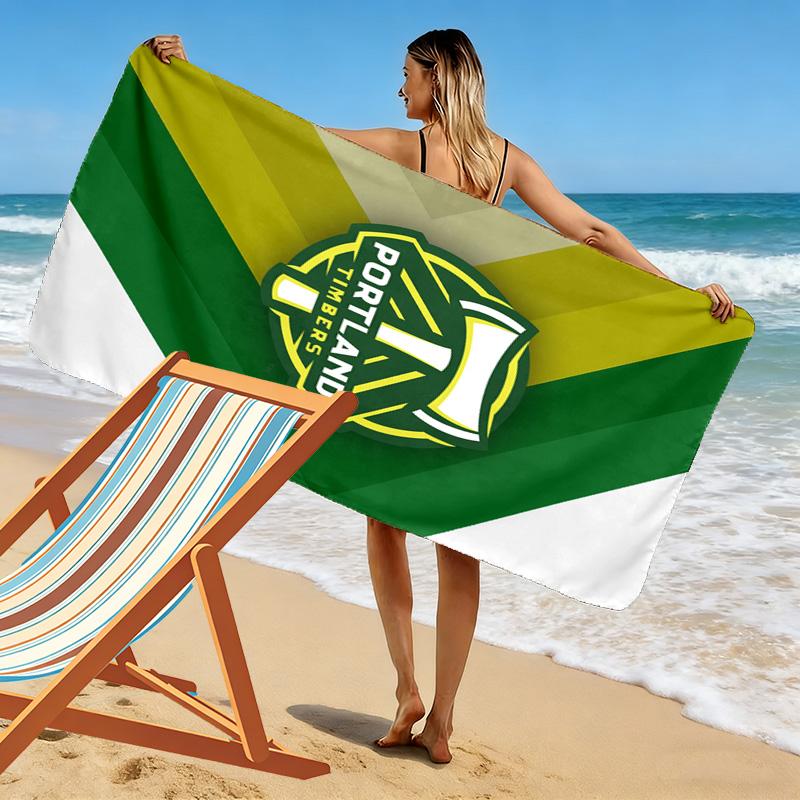 Portland Timbers Print Beach Towel, Large Soft Quick Dry Towel for Beach Camping Swimming