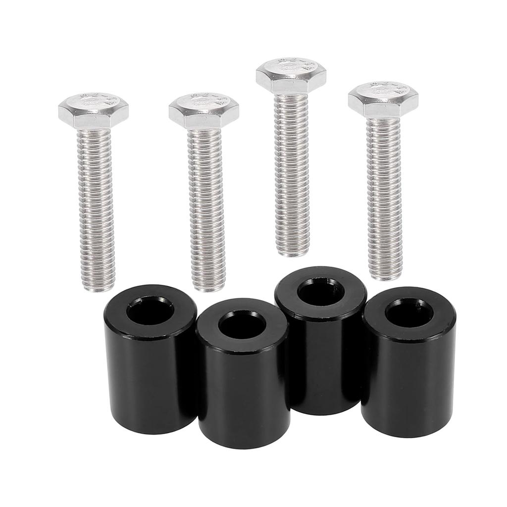 X AUTOHAUX Car Turbo Engine Motor Hood Vent Spacer Riser Hood Vent Spacer Riser Kit Aluminum Alloy 8mm Black