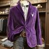 Men's Solid Color Corduroy Warm Pocket Suit Jacket Cardigan Men's Casual Suit