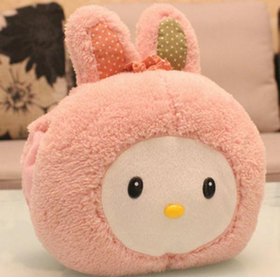 Children's Rice Ball Rabbit Hug Pillow Hand Warmer - Cute Plush Doll