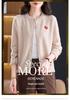 Women's Plus Size Wool Cardigan: Button-Down, Round Neck, Loose Short Style for Autumn/Winter