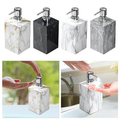 Marble Texture Soap Dispenser Shower Dispenser Resin Liquid Hand Soap Dispenser for Home Countertop Kitchen Laundry Room Hotel