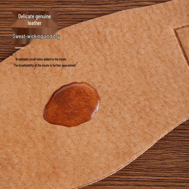 Eredeti Bőr Izzadságelvezető Légáteresztő Ütéscsillapító Vastagított Sporttalpbetétek Férfi és Női Cipőkhöz, Marhabőr és Sertésbőr.