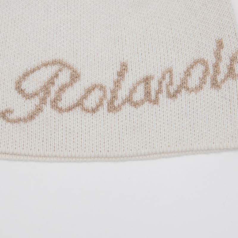 ROLAROLA LOGO JAQUARD BEANIE IVORY