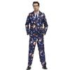 Halloween retro disco hip hop style men's print suit quality male host stage wear