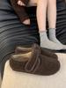 Fashion Soft Felt Loafers for Women's Winter Warmth, Plush PU, Women's Brand Design, Buckle Strap   Shoes for Women  Women Shoes